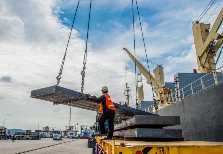 3D steel truck loading 
